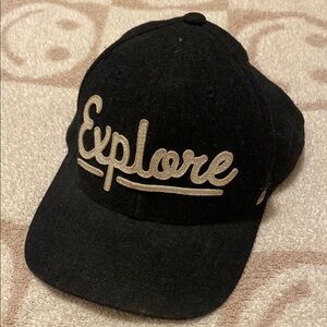 The North Face “explore” wool blend flexfit hat